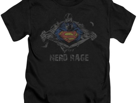 SUPERMAN : NERD RAGE S\S JUVENILE T-SHIRT 18\1 BLACK MD (5\6) For Discount