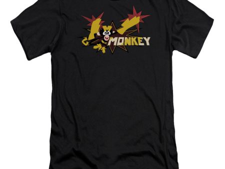 DEXTER S LABORATORY : MONKEY PREMIUM CANVAS ADULT SLIM FIT T-SHIRT 30\1 BLACK XL For Sale