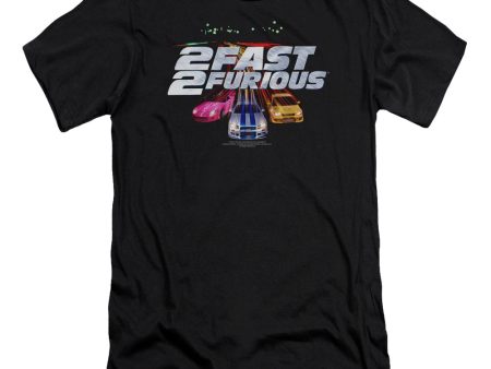 2 FAST 2 FURIOUS : LOGO PREMIUM CANVAS ADULT SLIM FIT T-SHIRT 30\1 BLACK SM Fashion