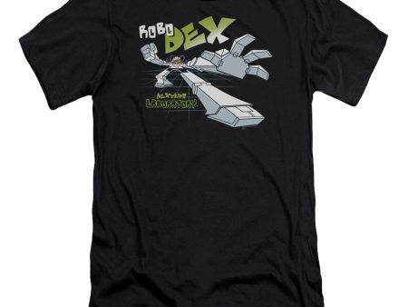 DEXTER S LABORATORY : ROBO DEX PREMIUM CANVAS ADULT SLIM FIT T-SHIRT 30\1 BLACK SM Online now