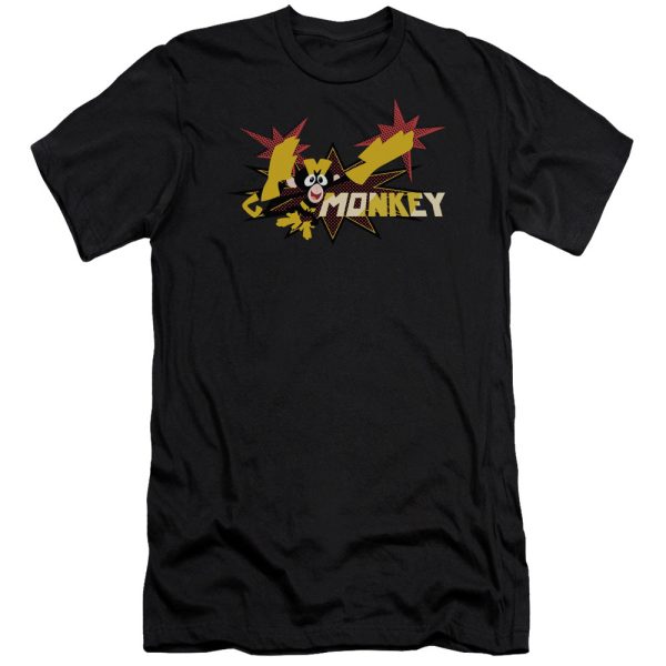 DEXTER S LABORATORY : MONKEY PREMIUM CANVAS ADULT SLIM FIT T-SHIRT 30\1 BLACK 2X For Sale