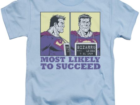 SUPERMAN : MOST LIKELY S\S JUVENILE T-SHIRT 18\1 LIGHT BLUE MD (5\6) Sale